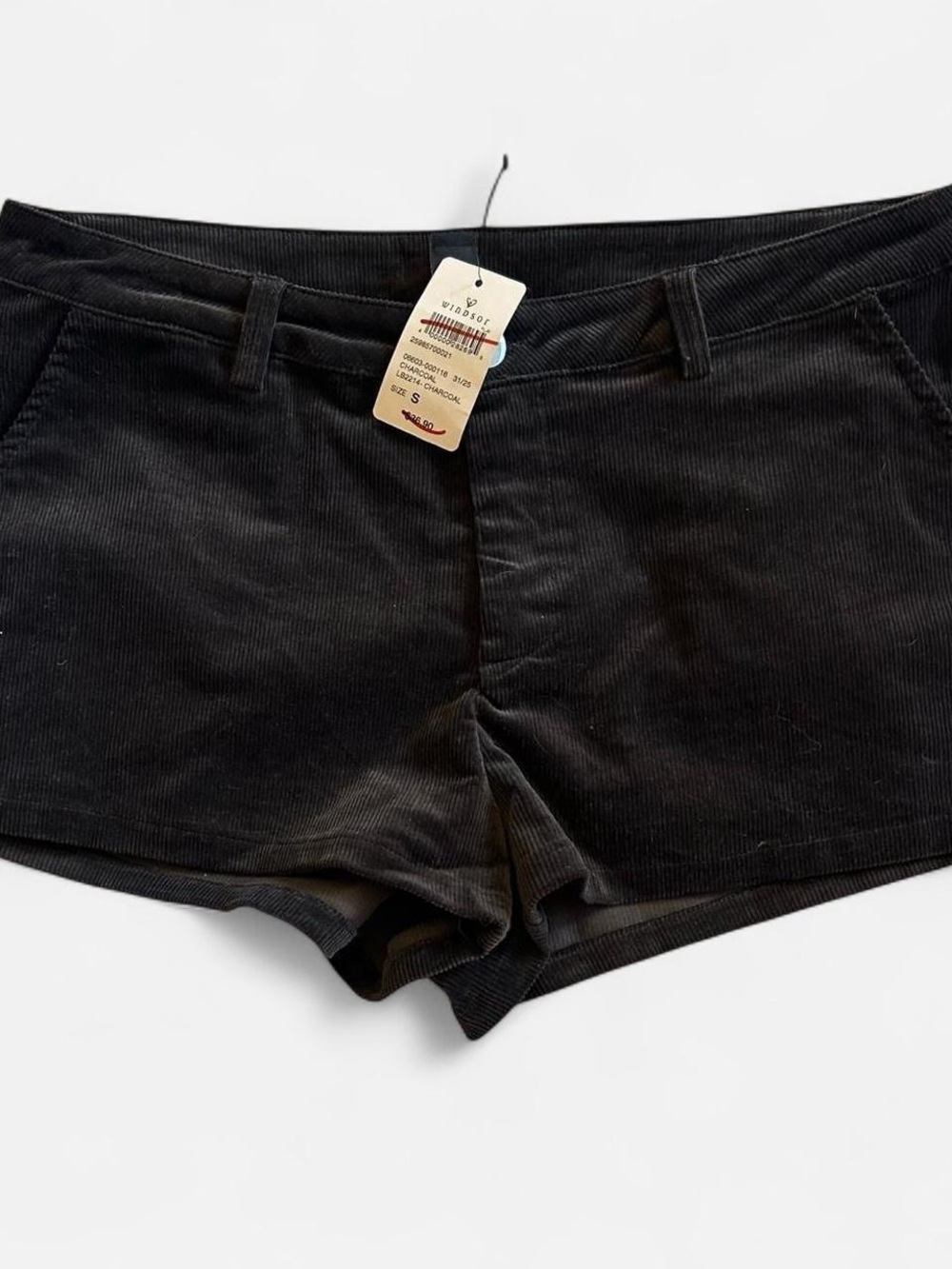 Windsor Dark Brown Corduroy Micro Shorts